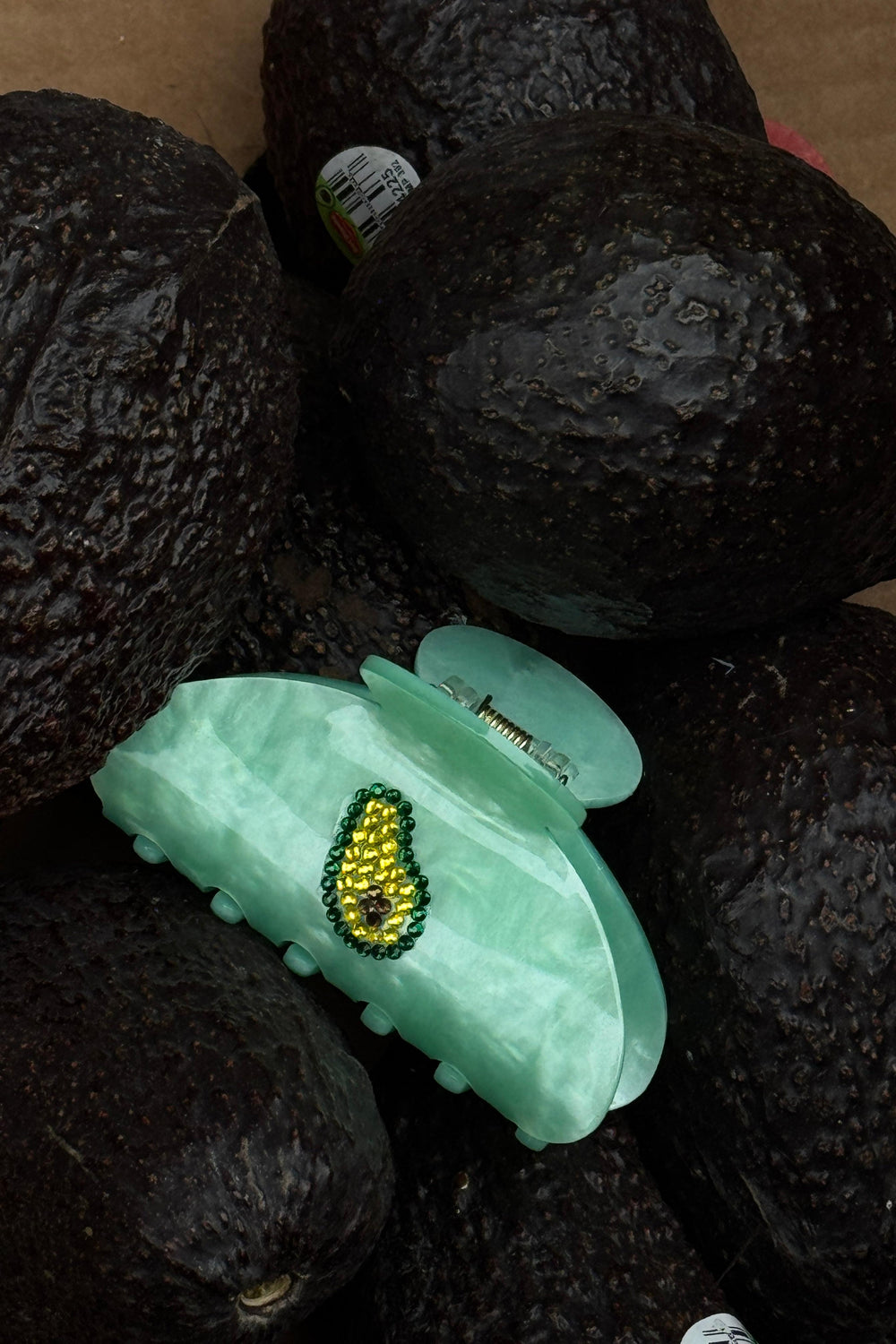 TEAL AVOCADO HAIR CLIP