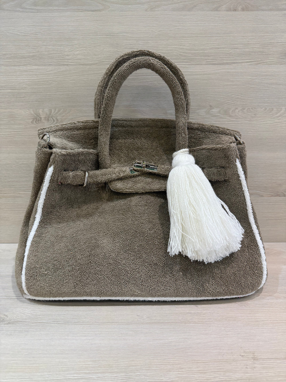 PLAGE TERRY BICOLORE BEIGE