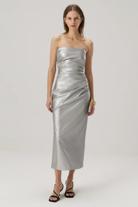 MISHA ISOLDE DRESS IN SILVER