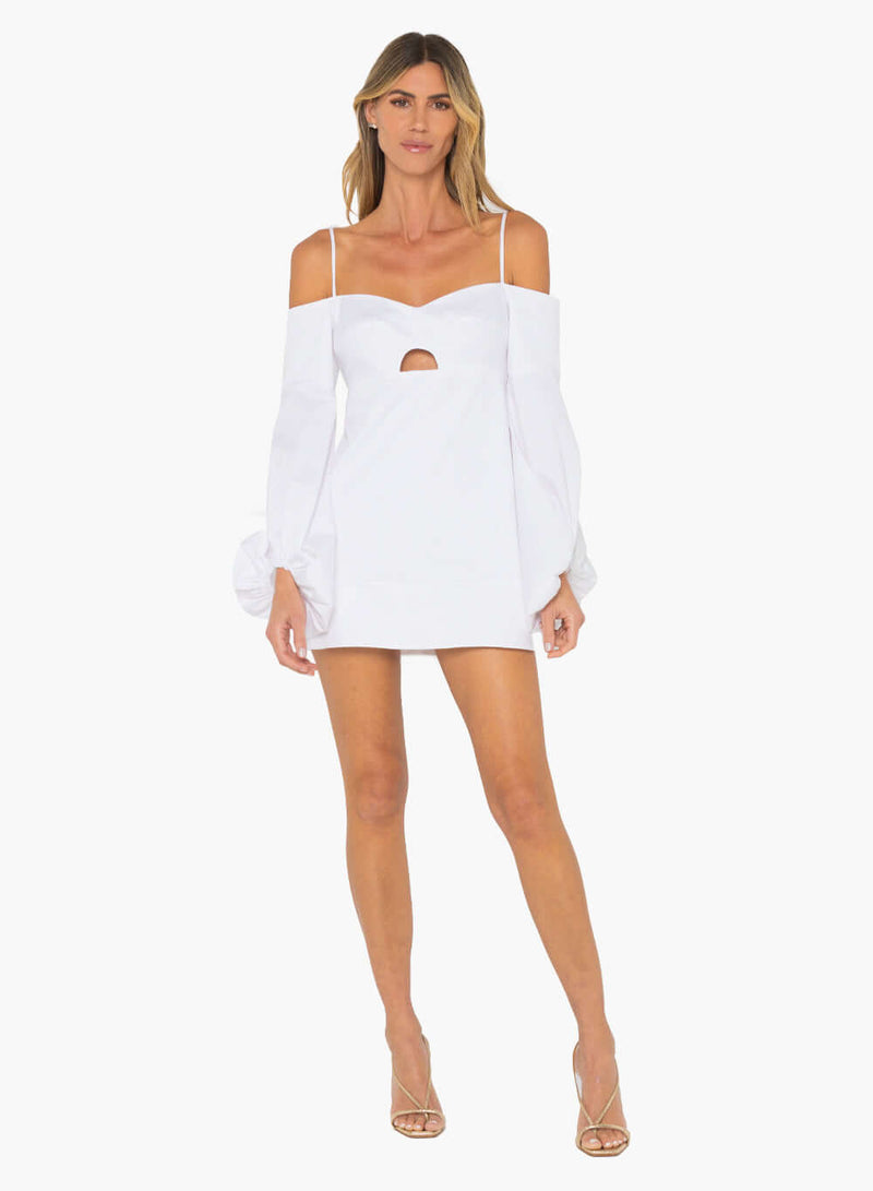 JUST BEE QUEEN ASHTON DRESS IN WHITE