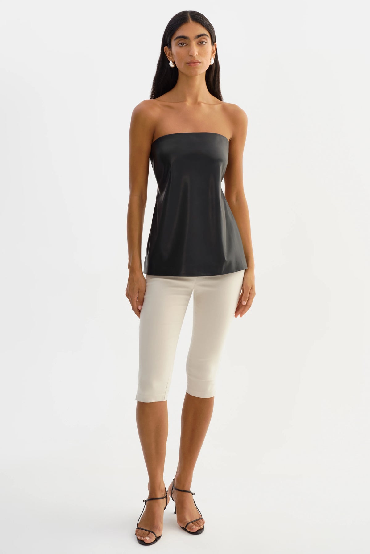 KATYA FAUX LEATHER TOP