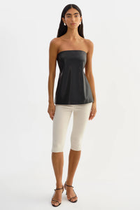 KATYA FAUX LEATHER TOP