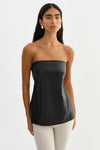 KATYA FAUX LEATHER TOP
