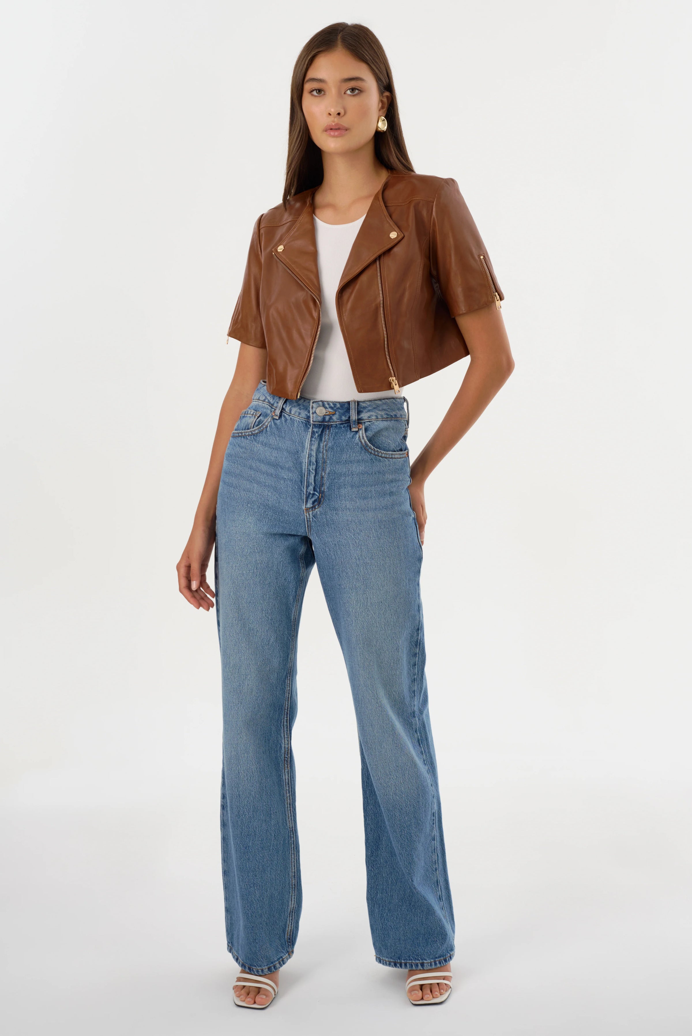 KIRSI CROPPED BIKER JACKET