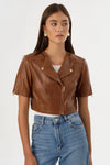 KIRSI CROPPED BIKER JACKET