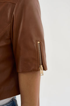 KIRSI CROPPED BIKER JACKET