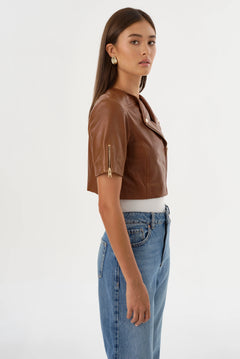 KIRSI CROPPED BIKER JACKET