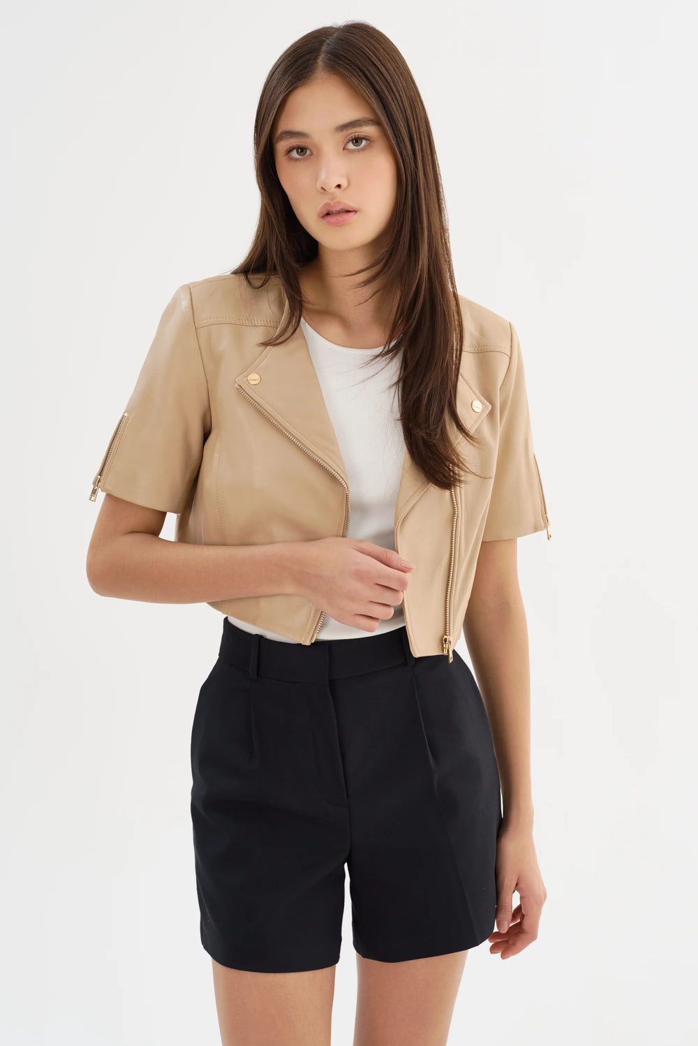 KIRSI CROPPED BIKER JACKET