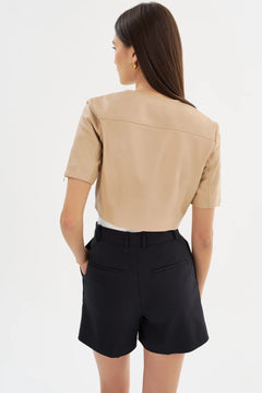 KIRSI CROPPED BIKER JACKET