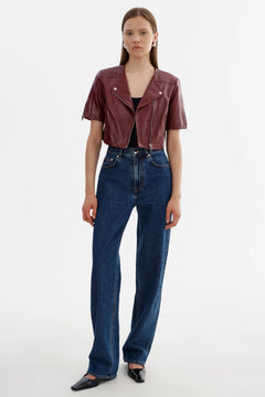 KIRSI CROPPED BIKER JACKET