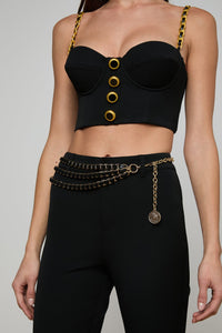 ALISHA LEATHER CHAIN BELT