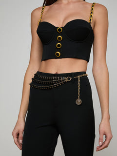 ALISHA LEATHER CHAIN BELT