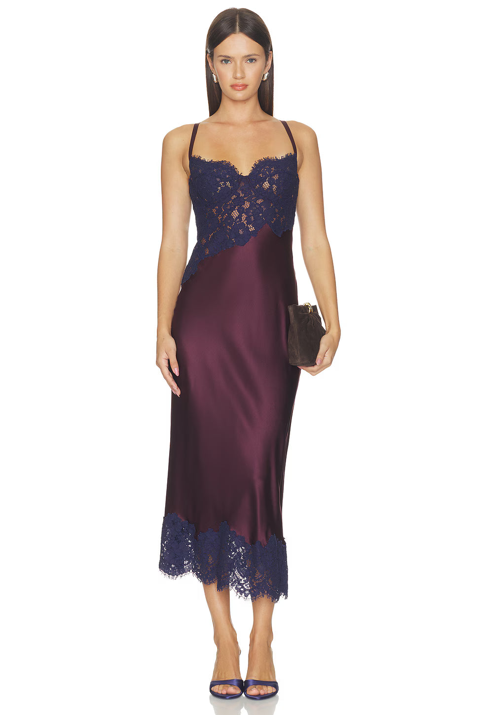 ARAMINTA LACE APPLIQUE DRESS