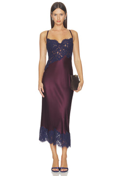 ARAMINTA LACE APPLIQUE DRESS