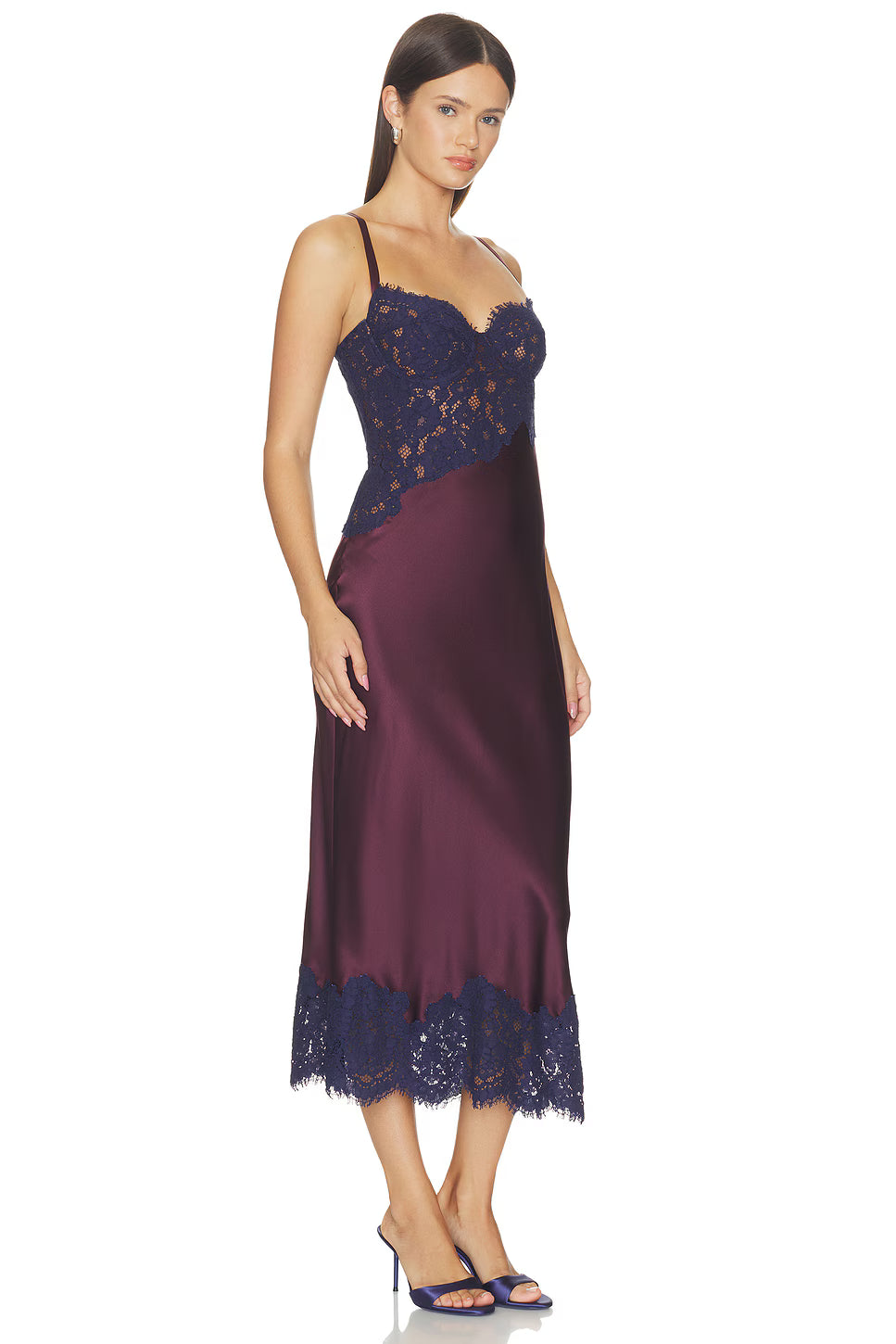 ARAMINTA LACE APPLIQUE DRESS