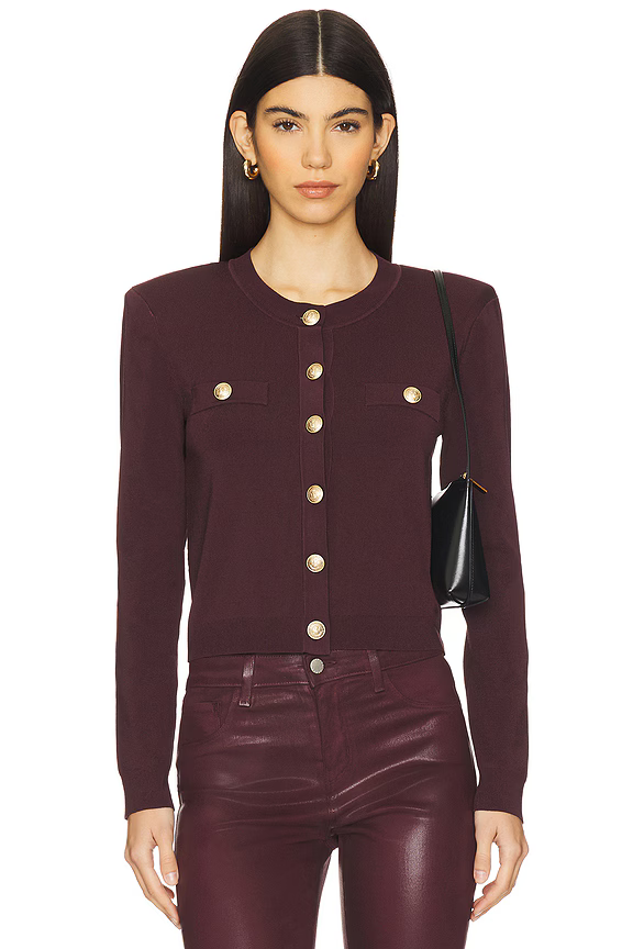 TOULOUSE CROP CREW NECK CARDIGAN