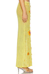 LESLIE AMON TREASURE HIBISCUS MAXI SKIRT IN YELLOW