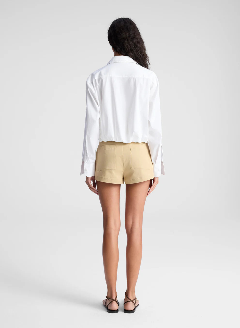 LEO CROPPED COTTON SHIRT