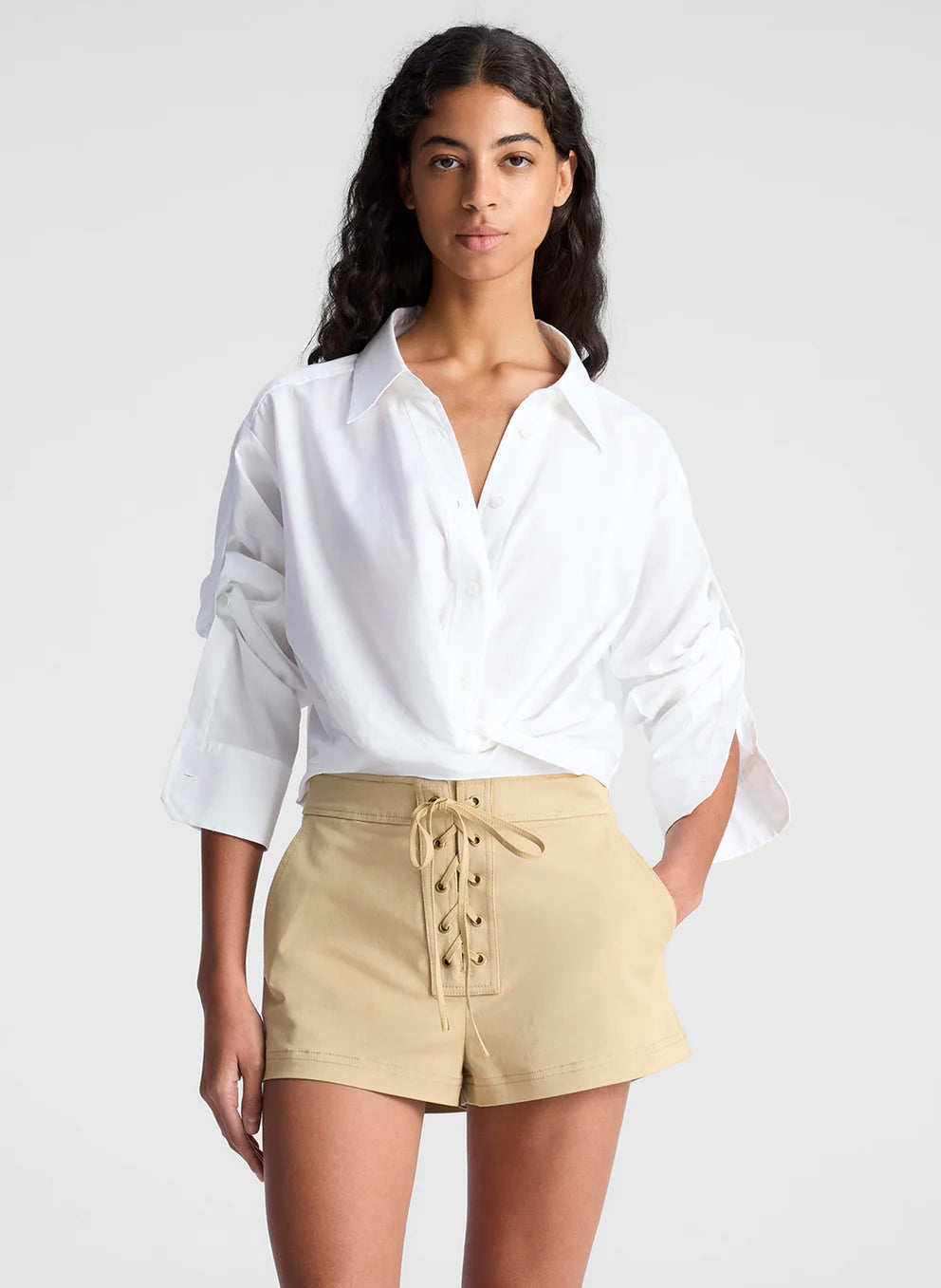 LEO CROPPED COTTON SHIRT – Big Drop NYC