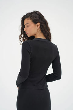 FELICE RIBBED CARDIGAN