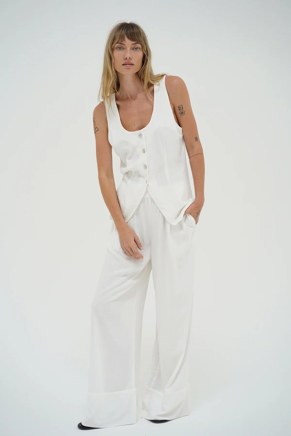 KIANA LINEN PULL ON PANT