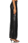 LNA ELETTRA SEQUIN COLUMN SKIRT IN BLACK