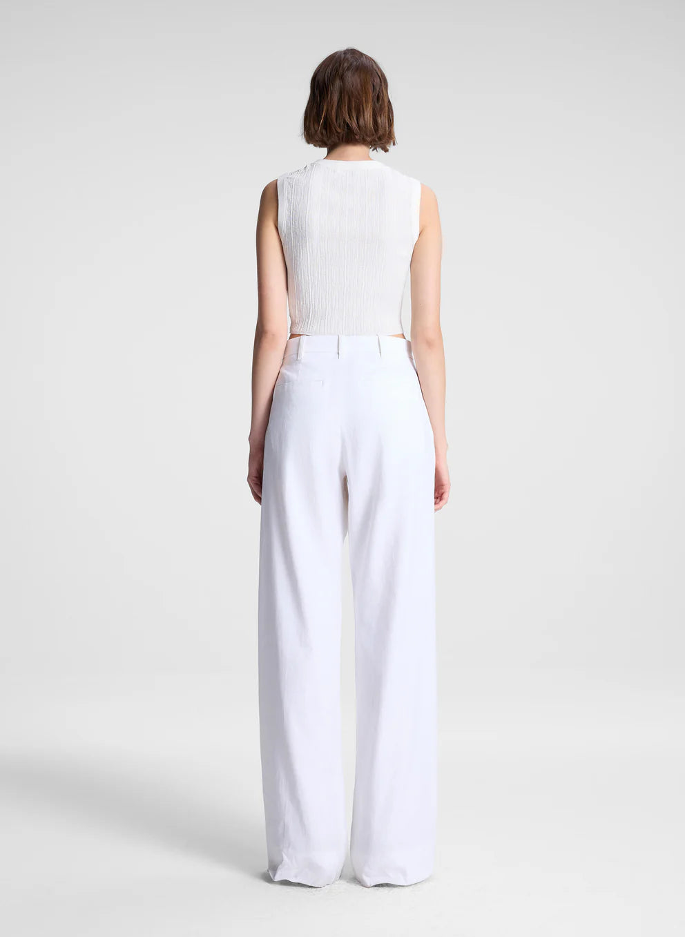 LOTTIE CROPPED FINE COTTON KNIT TOP