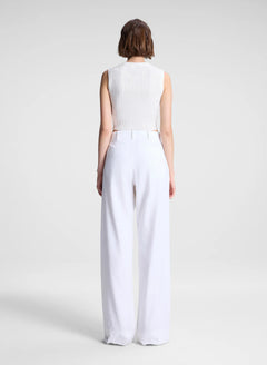 LOTTIE CROPPED FINE COTTON KNIT TOP