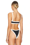 LSPACE TAYLOR BIKINI TOP IN BLACK/CREAM