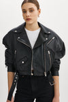 LA MARQUE DYLAN LEATHER JACKET IN BLACK