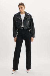 LA MARQUE DYLAN LEATHER JACKET IN BLACK