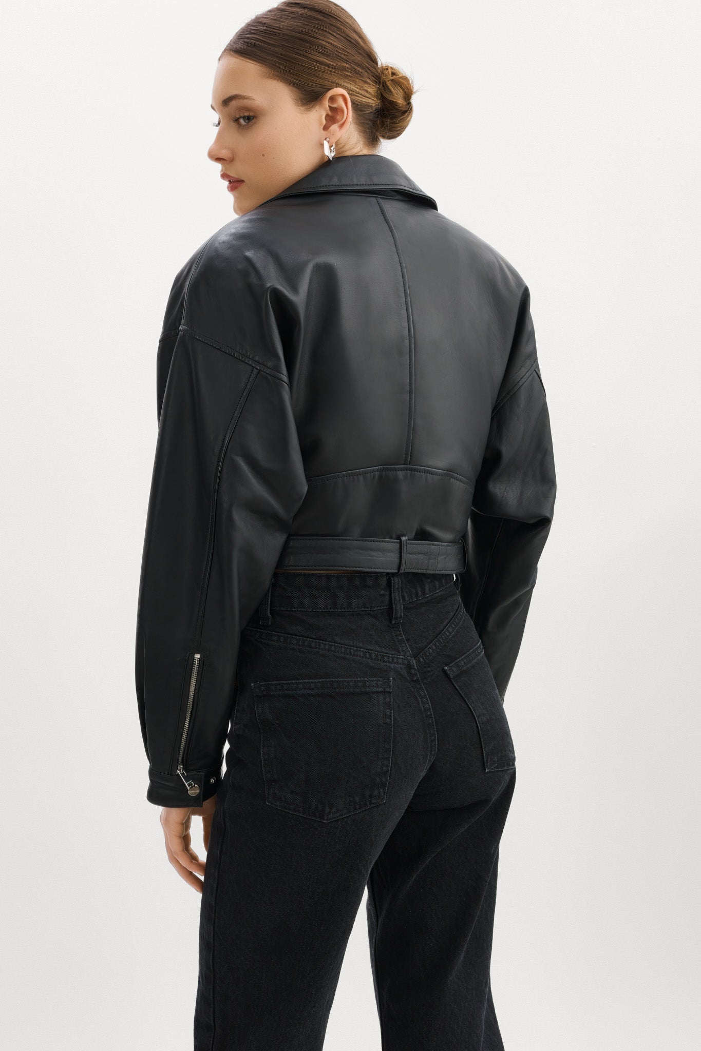 LA MARQUE DYLAN LEATHER JACKET IN BLACK