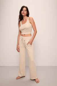 EBERJEY RECYCLED SWEATER PANT IN OAT