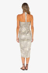 JBQ THE LABEL DALIA DRESS IN WASHED METALLIC