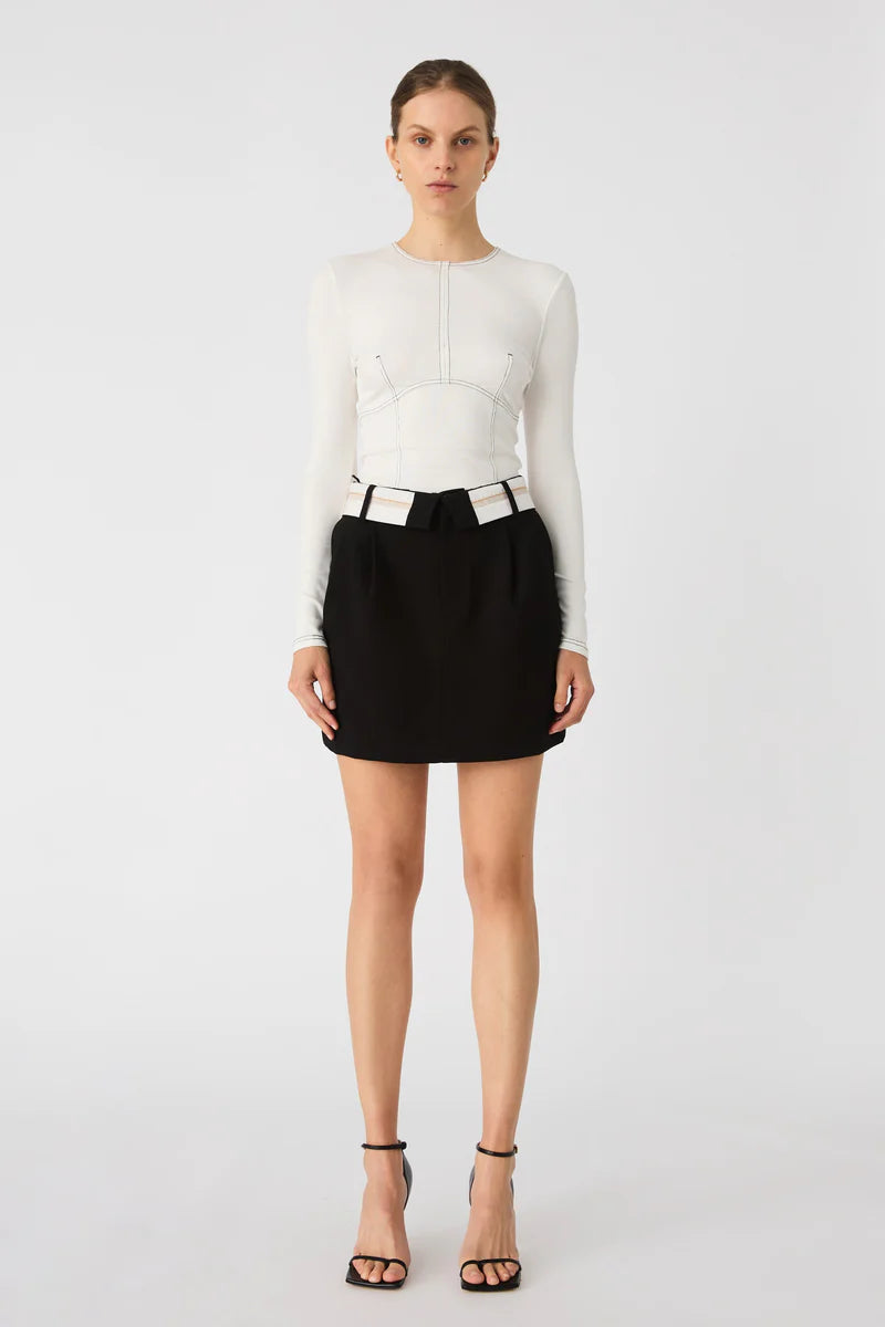 MISHA JULIAN MINI SKIRT IN BLACK