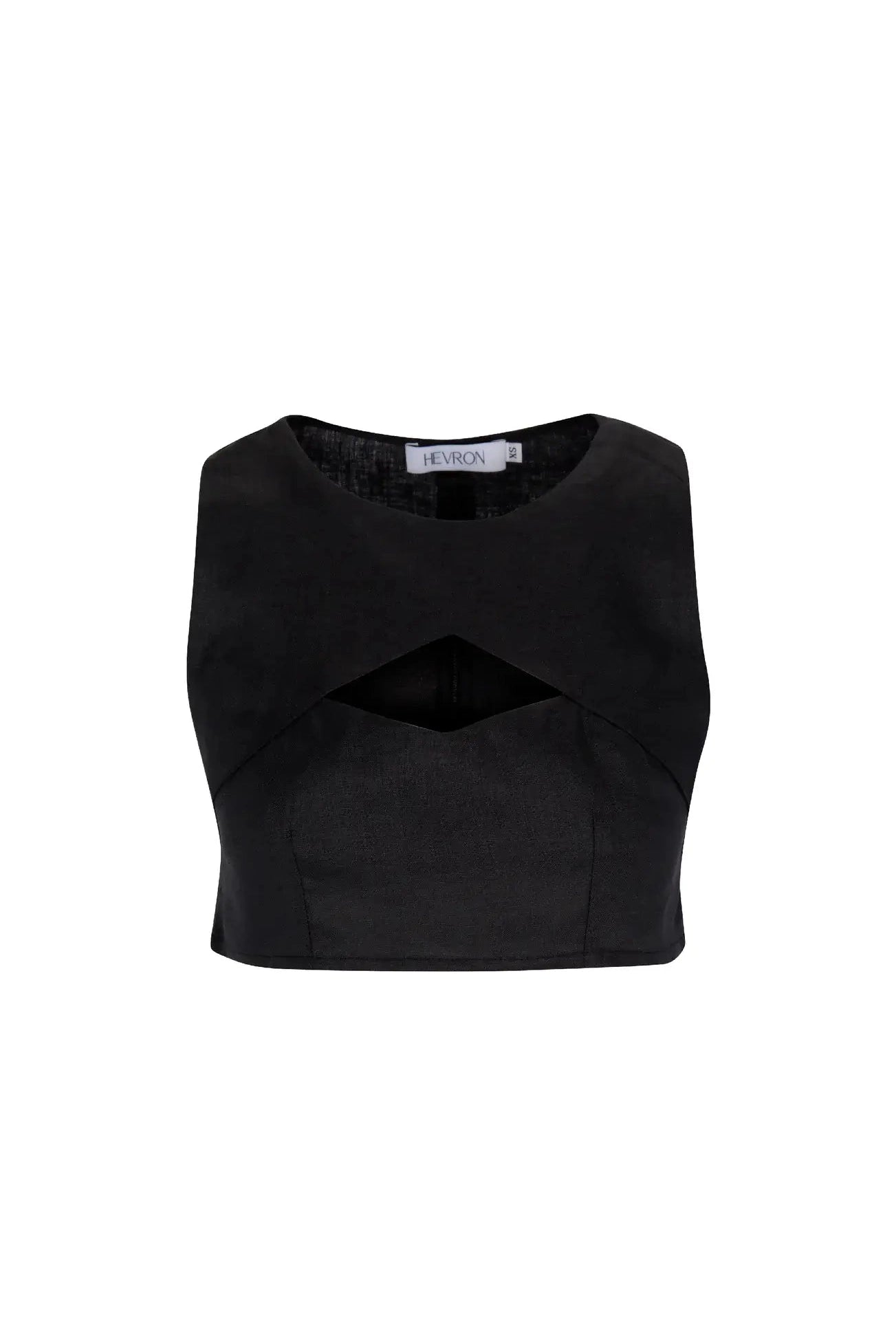 HEVRON MISHA TOP IN BLACK