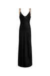 L'AGENCE JET CHAIN STRAP GOWN IN BLACK