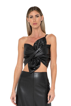 ORCHID LEATHER TOP