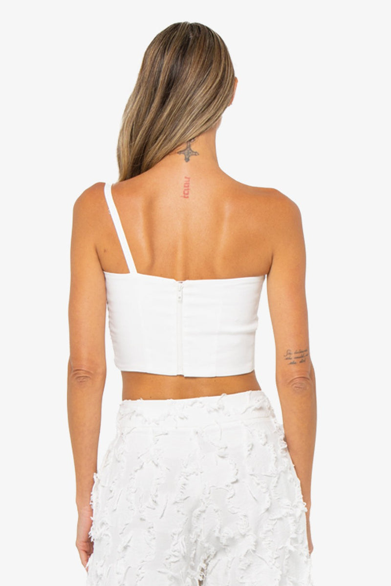 JBQ THE LABEL OYSTER TOP IN OFF WHITE