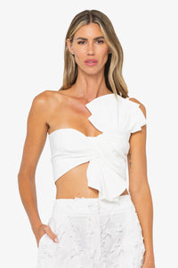 JBQ THE LABEL OYSTER TOP IN OFF WHITE