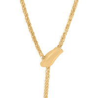 GOLD SNAKE LARIAT CHAIN NECKLACE