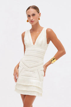RADIANT FRINGE MINI DRESS