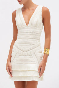 RADIANT FRINGE MINI DRESS