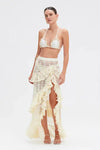 PATBO PINE LACE BEACH SKIRT IN OFF WHITE