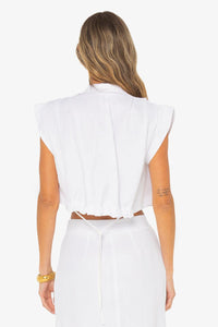 JBQ THE LABEL PREEN TOP IN WHITE