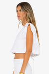 JBQ THE LABEL PREEN TOP IN WHITE