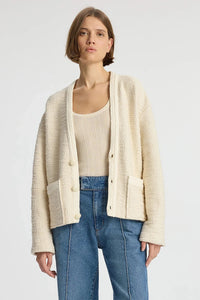 A.L.C. PEYTON TEXTURED JACKET IN BUTTERCREAM