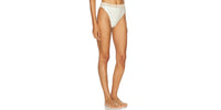 PATBO JUTE TRIM BIKINI BOTTOM IN IVORY