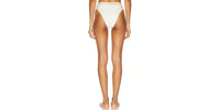 PATBO JUTE TRIM BIKINI BOTTOM IN IVORY