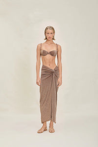 DEVON WINDSOR GWEN SKIRT IN SEPIA